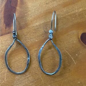 Artisan Hammered Silver Earring